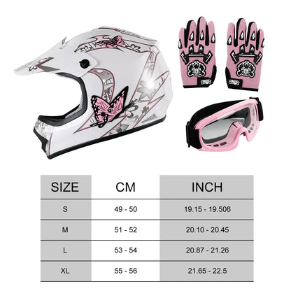 Youth Motorcycle Helmet for Kids S-XL (DOT Approved)
