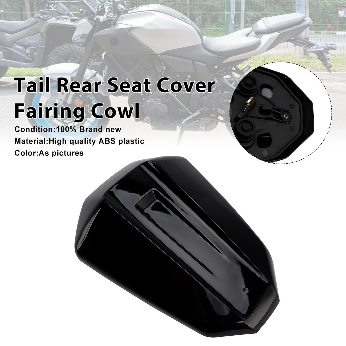 Tail Rear Seat Cover Fairing Cowl for Yamaha MT-07 MT07 (2025–2026) Black#29