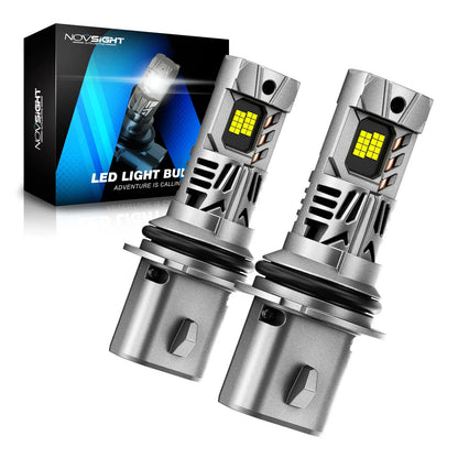 2X NOVSIGHT 9007 HB5 LED Headlight Bulbs Kit 6500K for High/Low Beam