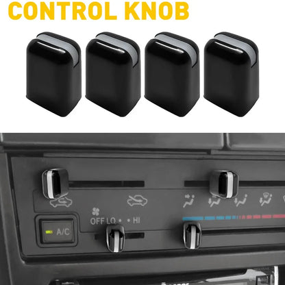 Set of 4 Heat AC Knob Control Button Switches for Toyota RAV4 (1996–2000) & Tacoma (1995–2001)