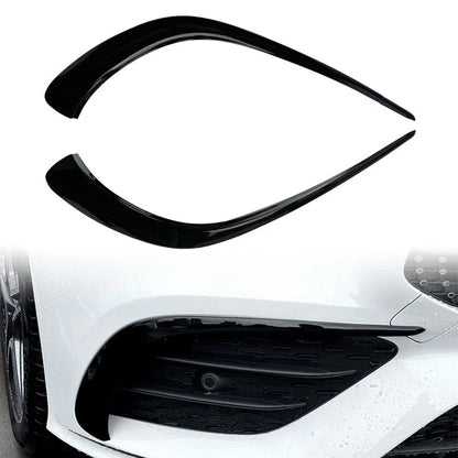 2X Black Front Bumper Lip Splitter Spoiler for Mercedes Benz CLA C118 (2020–2023)