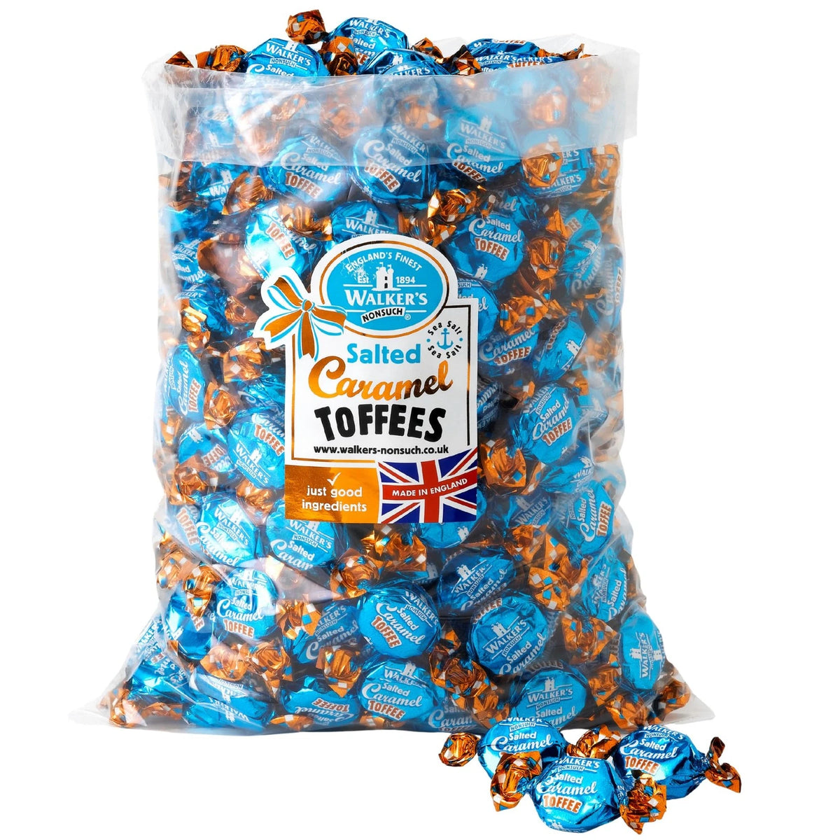 Walkers Nonsuch Salted Caramel Toffees Bulk Bag 88.18 Oz (2.5kg)