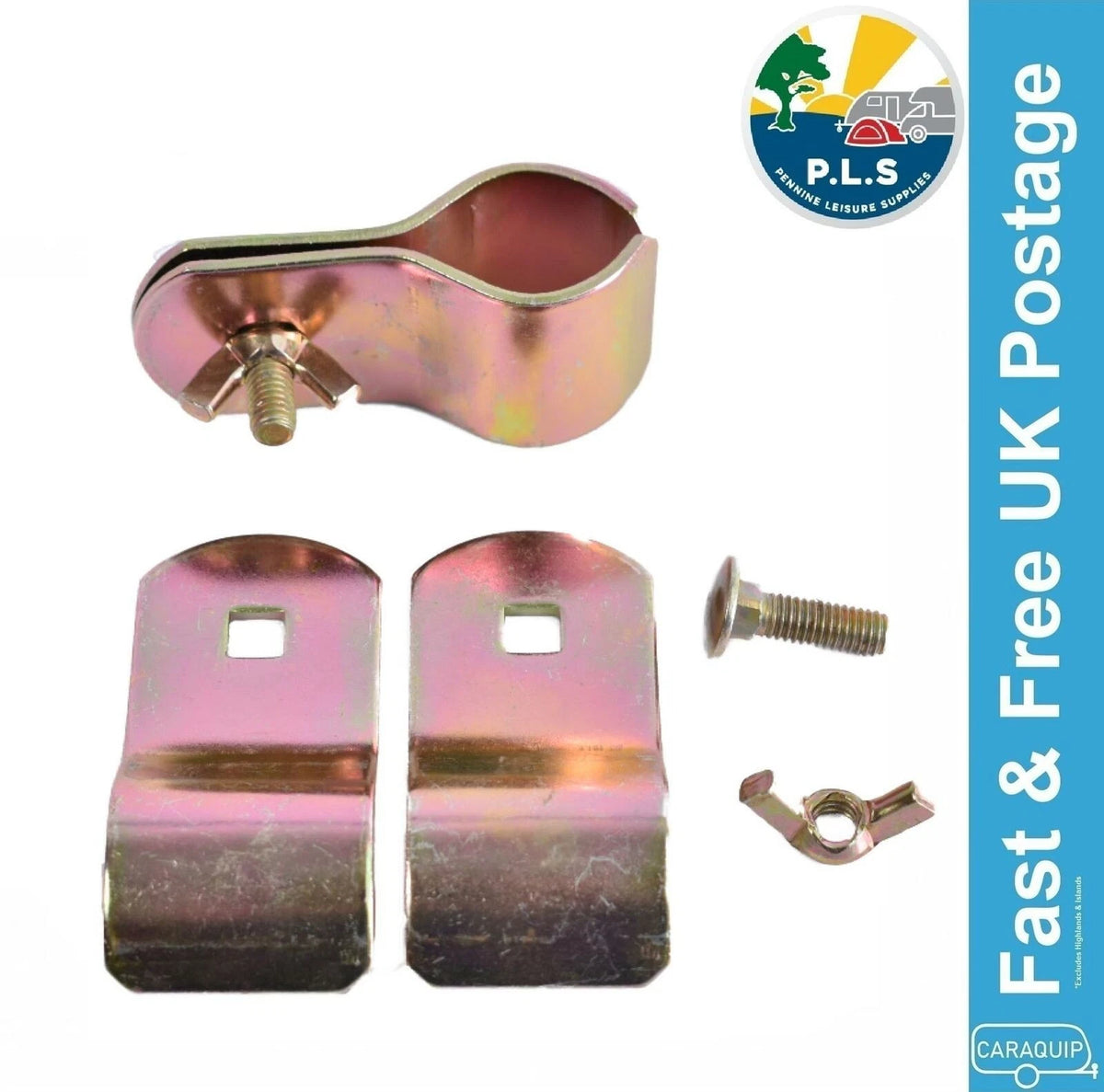 2 Pack Awning Pole Clamps for Universal Caravan Motorhome (19-22mm) 6999104