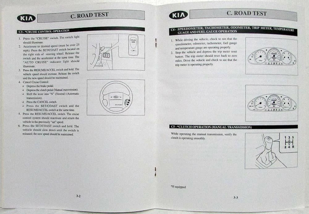 Pre-Delivery Inspection Manual for Kia Sportage (2000)