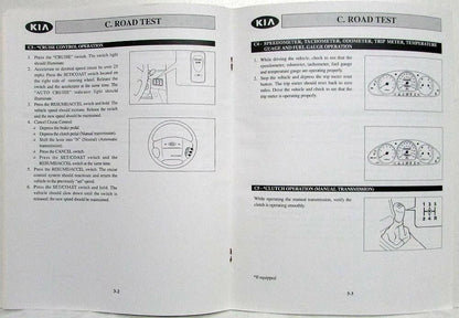 Pre-Delivery Inspection Manual for Kia Sportage (2000)
