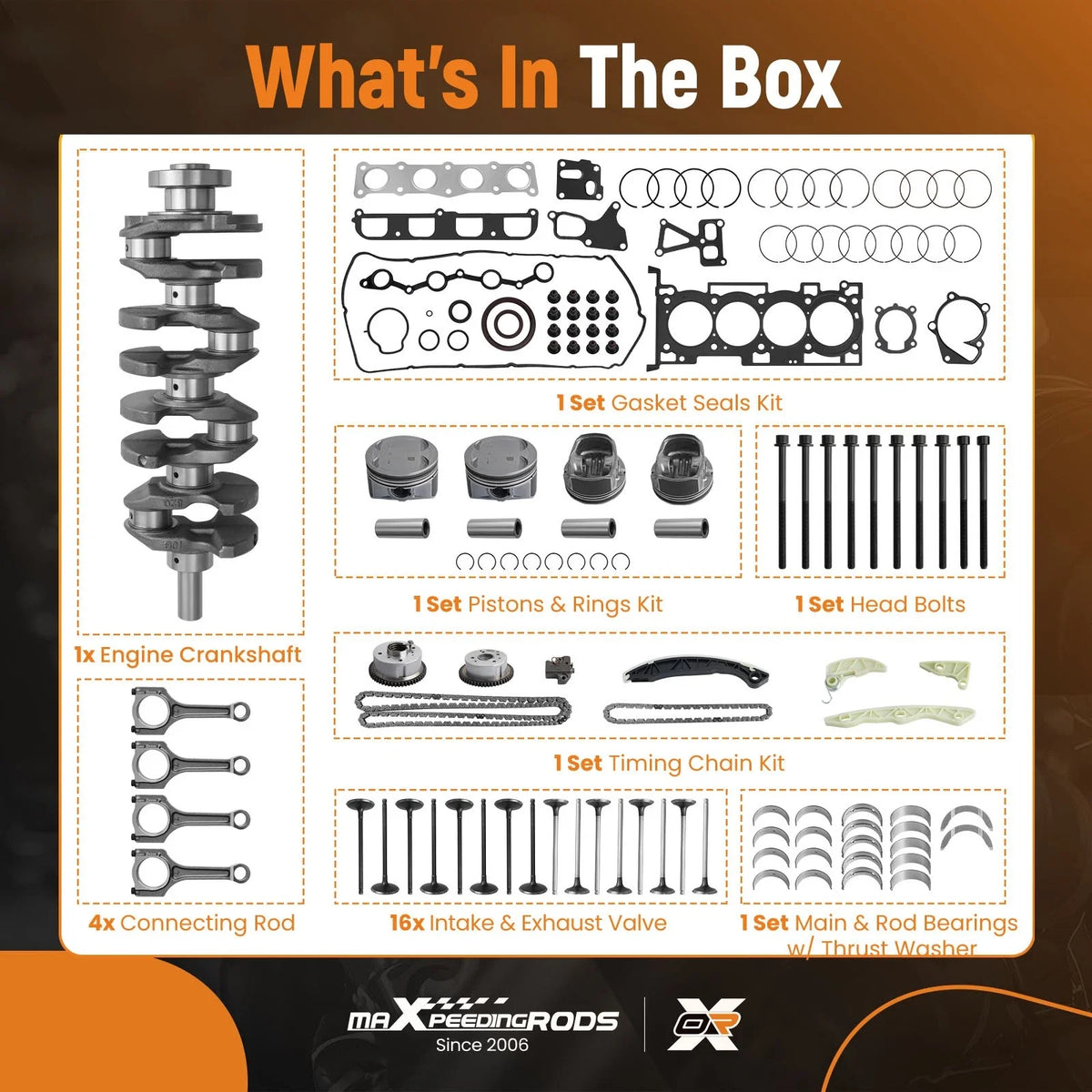 Engine Rebuild Kit for Hyundai KIA (G4KF, 623V62EH00)