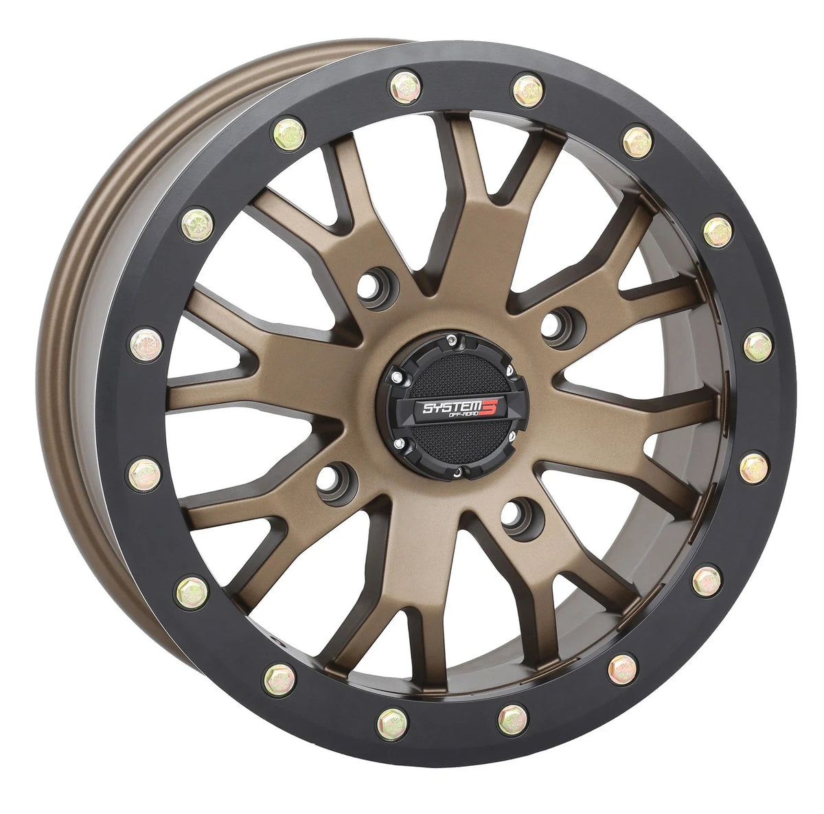System 3 SB4 BL Wheel 15x7 6+1 +45mm Beadlock for Polaris RZR & Kawasaki Mule (2014–2023)