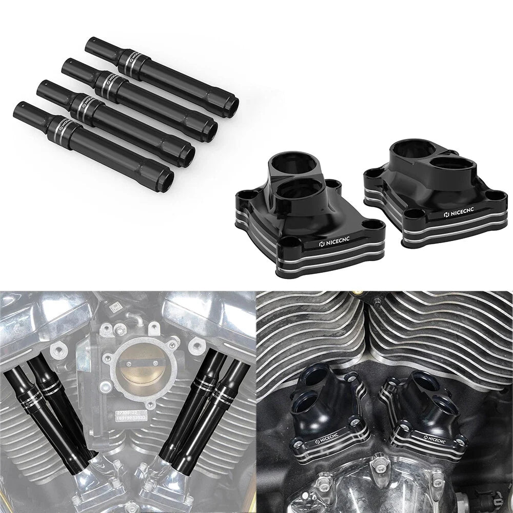 Set of 2 M8 Lifter Tappet Block Pushrod Covers for Harley Road King, Street Glide (2017–2023)