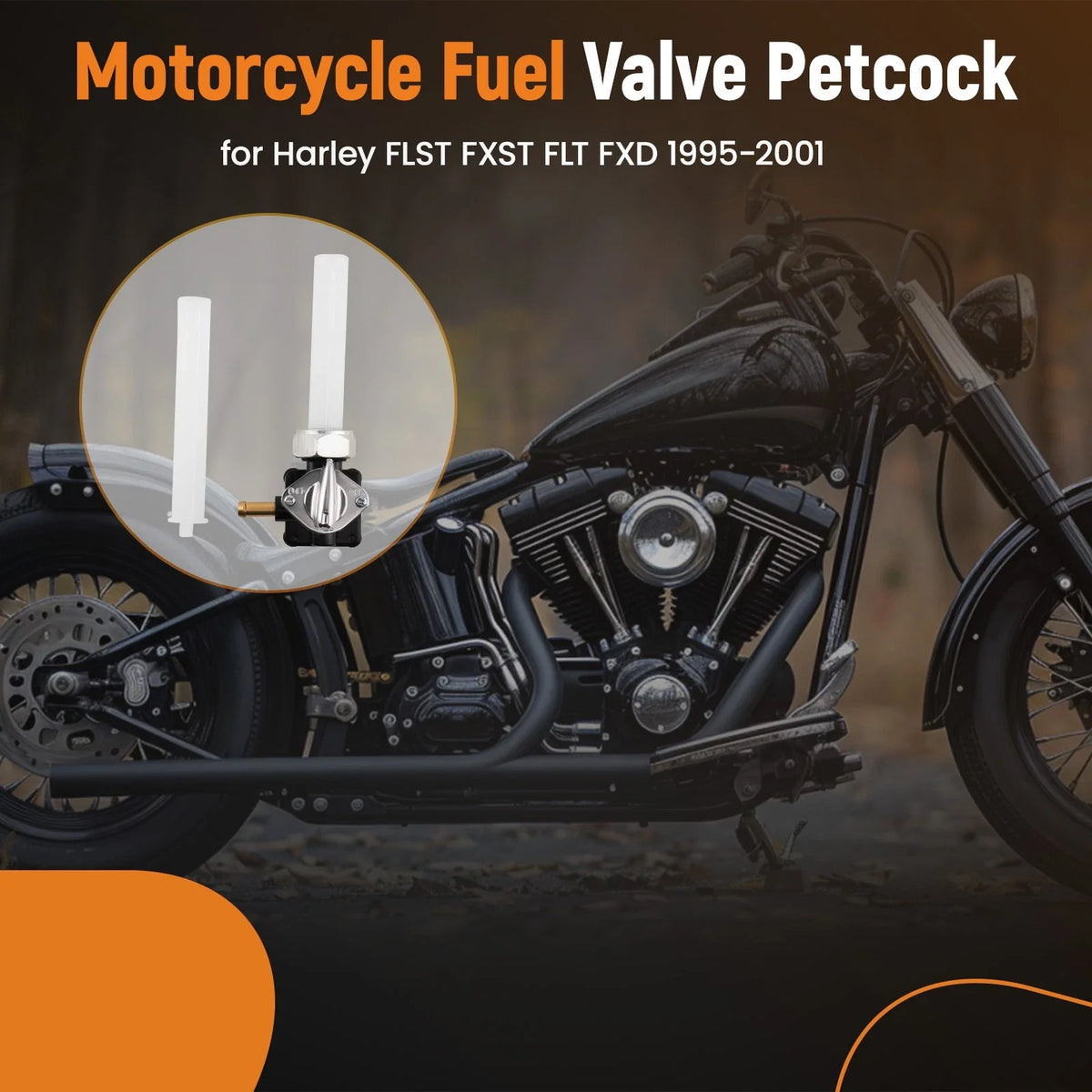 Fuel Valve Petcock for Harley-Davidson Heritage Springer (1997–2001)