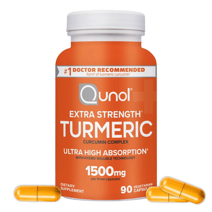 Turmeric Curcumin Capsules 90 Count for Health Support (Pack of 1)