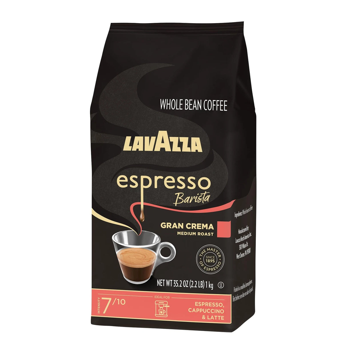 Lavazza Espresso Barista Gran Crema Whole Bean Coffee Blend (Medium)