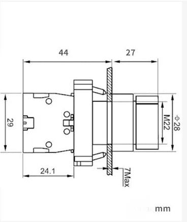Rotary Switch LA155P-BD25 for Industrial Applications (IP67 Waterproof)
