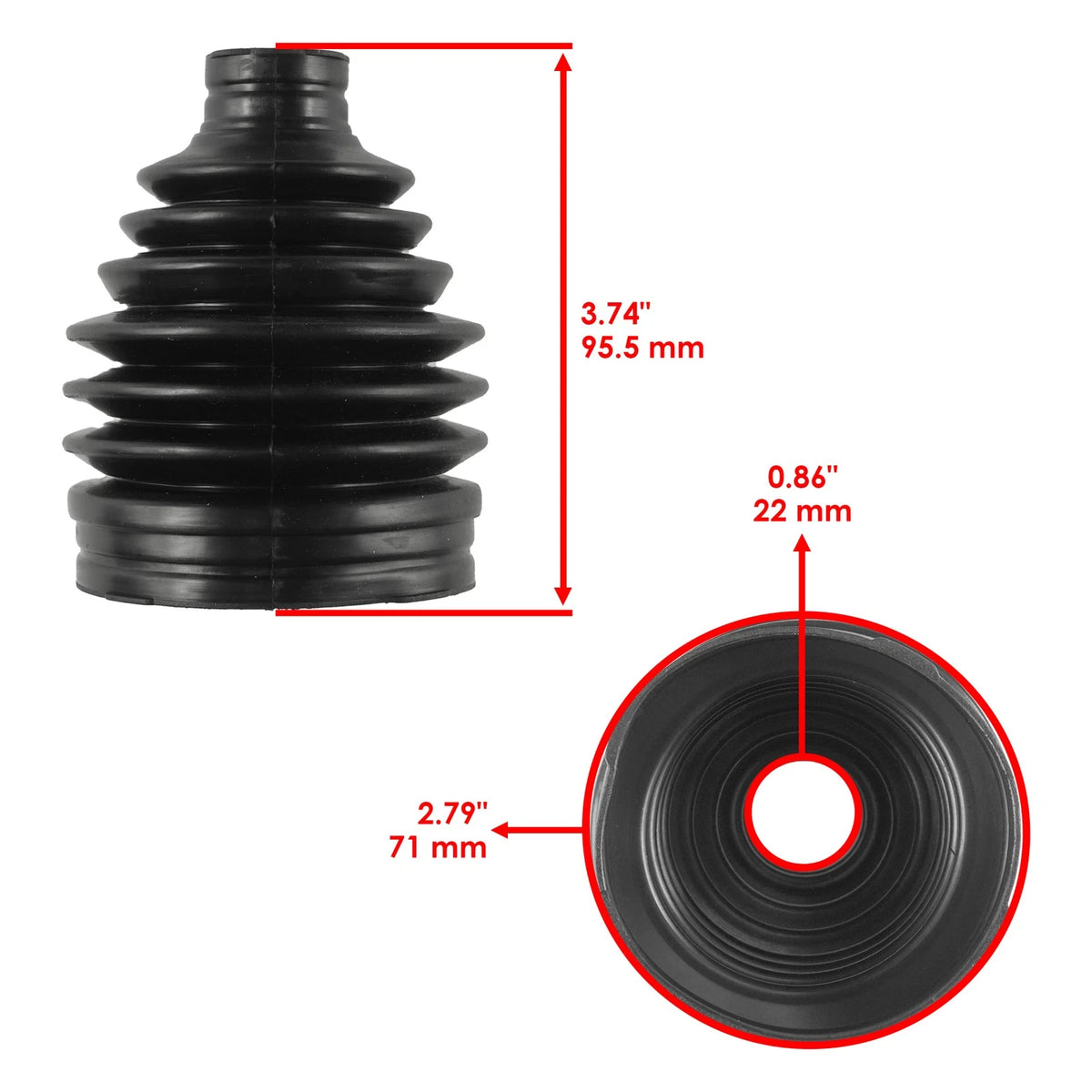 Rear Axle CV Boot Kit for Yamaha Grizzly 700 YFM700Fg 2009–2011 (BO126+BO127)