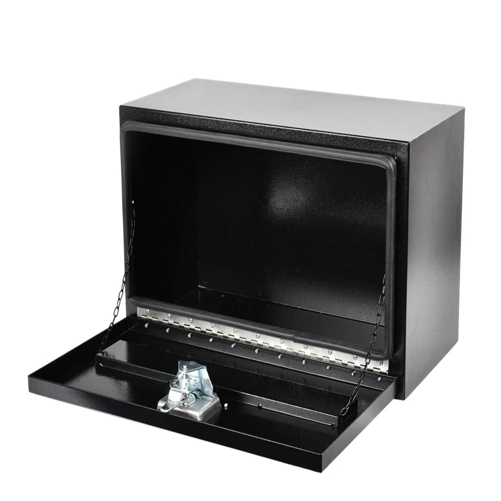 Tool Box for Pickup Truck (24"x12"x14", Black Steel)