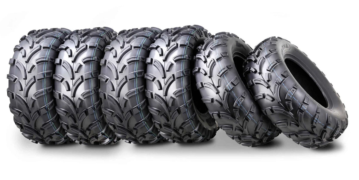 Set of 6 WANDA ATV UTV Tires 26x8-12 Front & 26x10-12 Rear 6PR