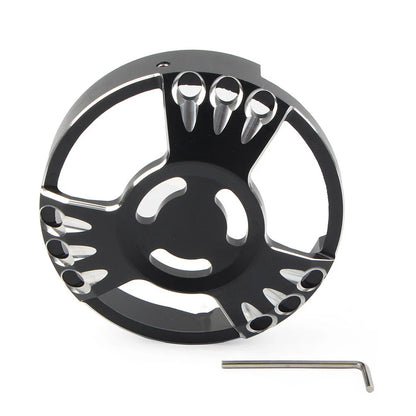 Black CNC Aluminum Derby Cover for Harley XL883 (2013-2023)