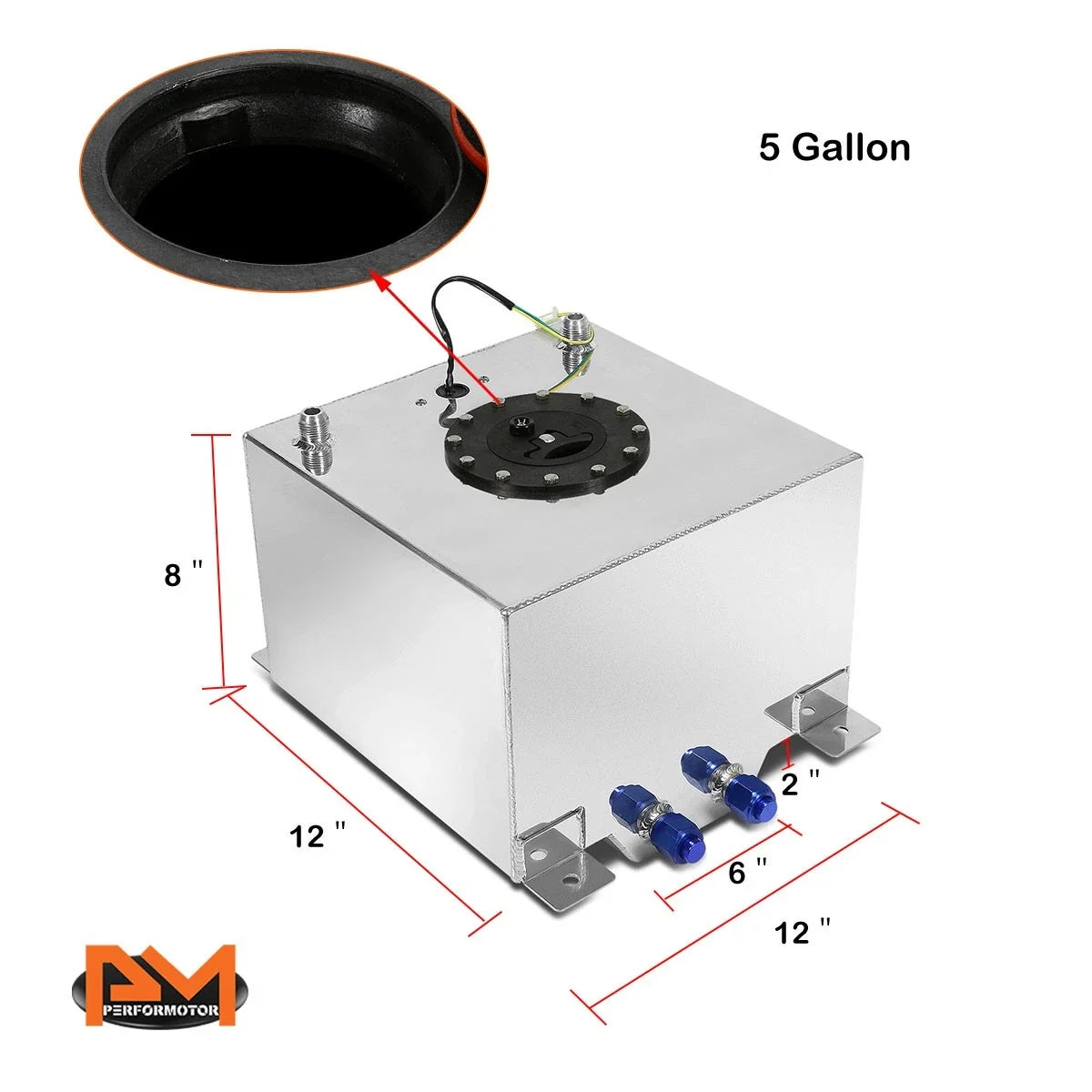 5 Gallon Aluminum Chrome Fuel Cell for Universal Applications