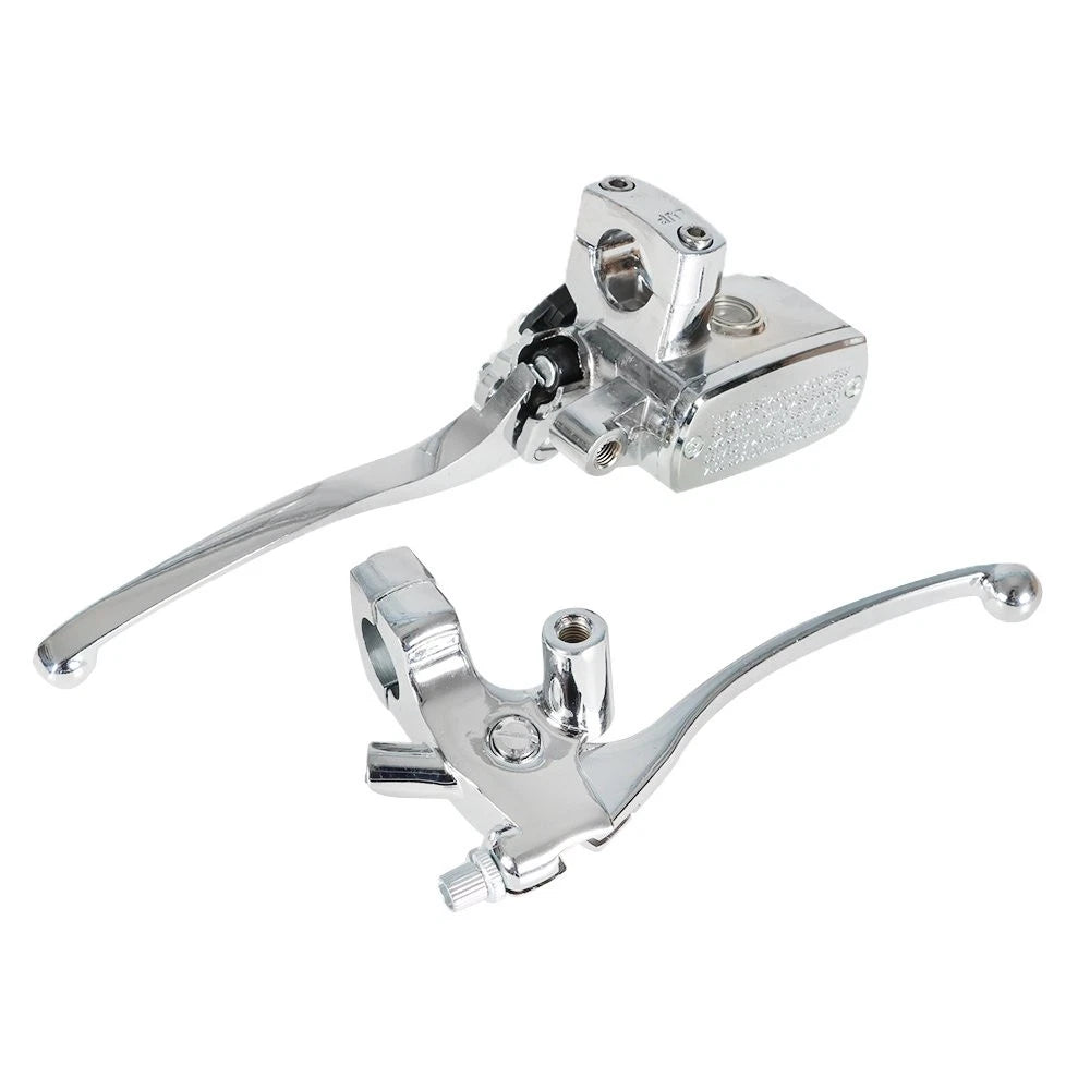 1" Motorcycle Universal Handlebar Hydraulic Brake Master Cylinder & Clutch Lever