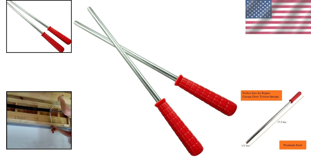 2 Pack Winding Bars for Garage Door Torsion Spring