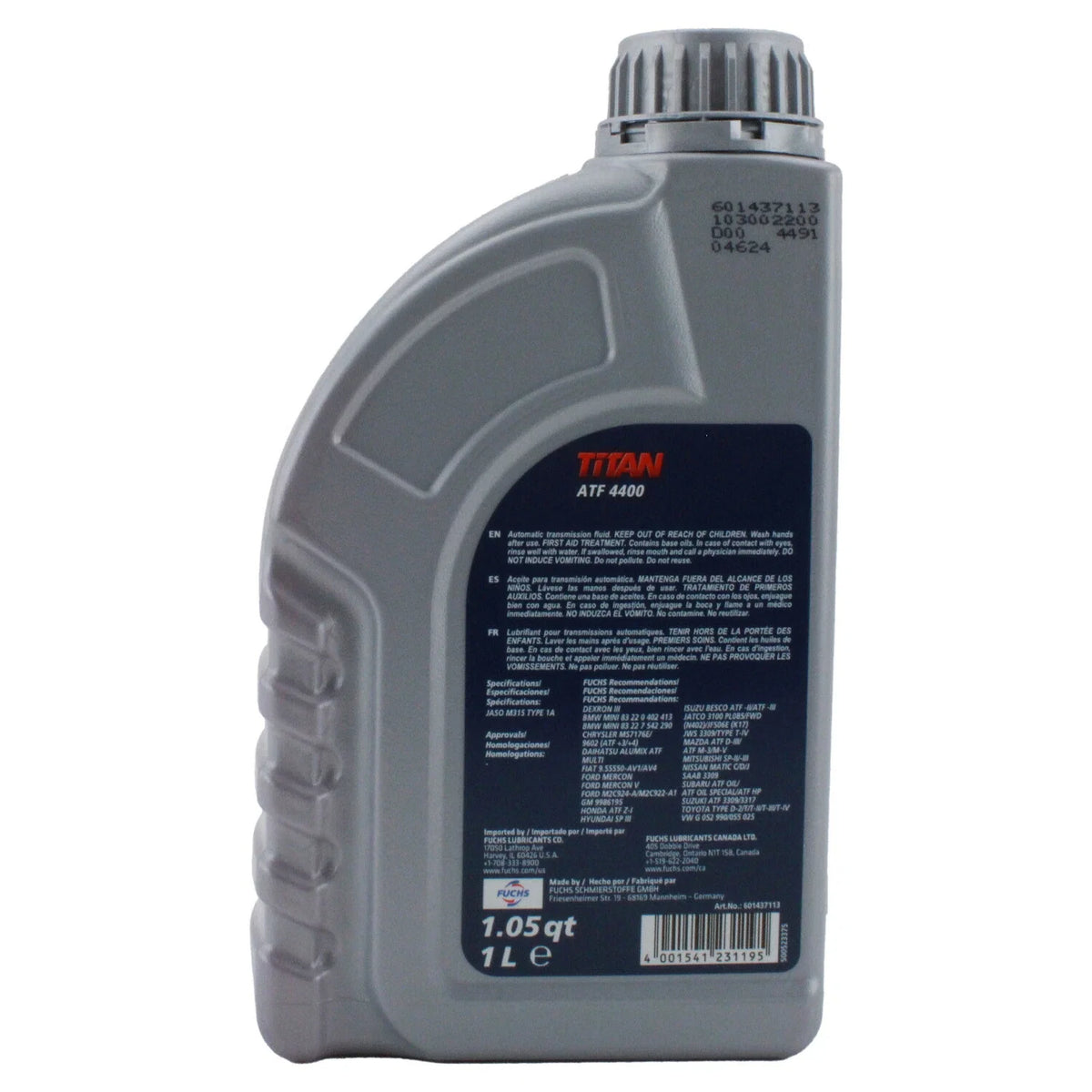 TITAN ATF 4400 Automatic Transmission Fluid 1L for Audi BMW Jaguar LR VW (2010–2023)