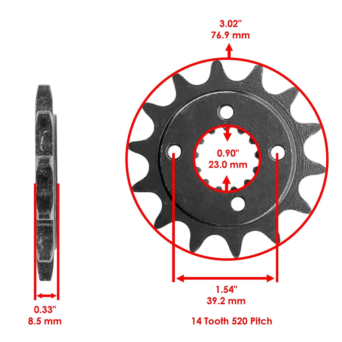Celox Drive Chain & Sprocket Kit for Honda TRX400EX TRX400X (2005–2014) EG1482CH104XO