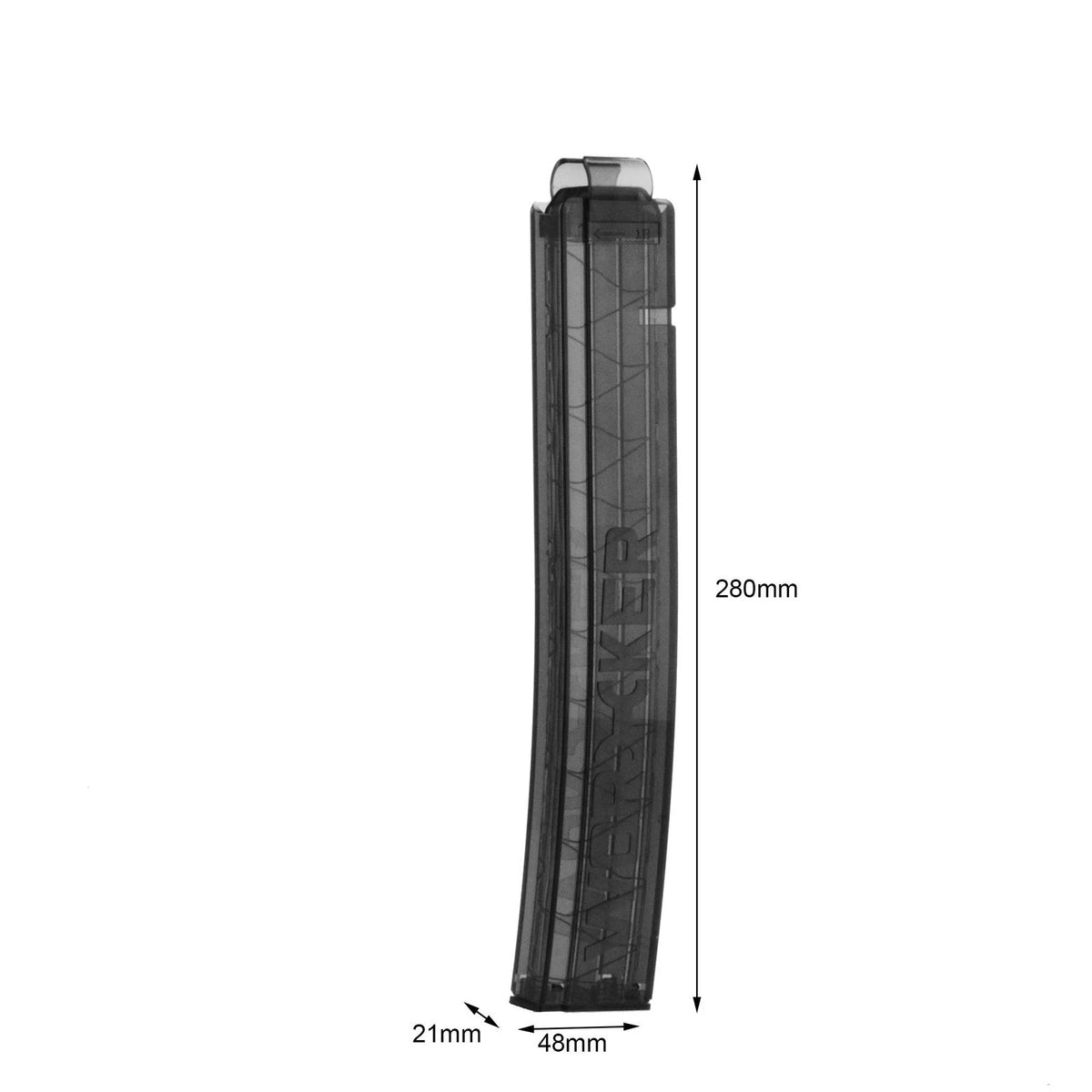 Curved Talon Magazine Short Darts Clip for Dart Blaster (22) Black Transparent