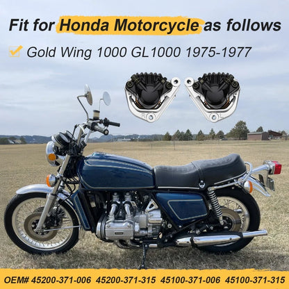 Set of 2 Front Brake Calipers for Honda Goldwing 1000 GL1000 (1975–1977)