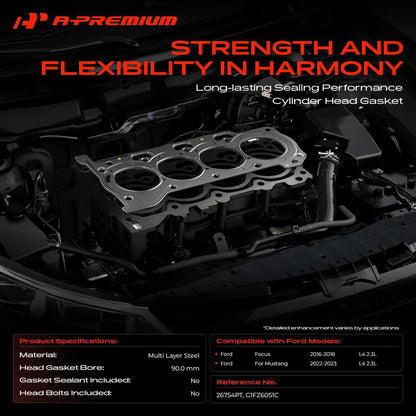 Engine Cylinder Head Gasket for Ford Focus (2016–2018) & Mustang (2022–2023) G1FZ6051C, 26754PT