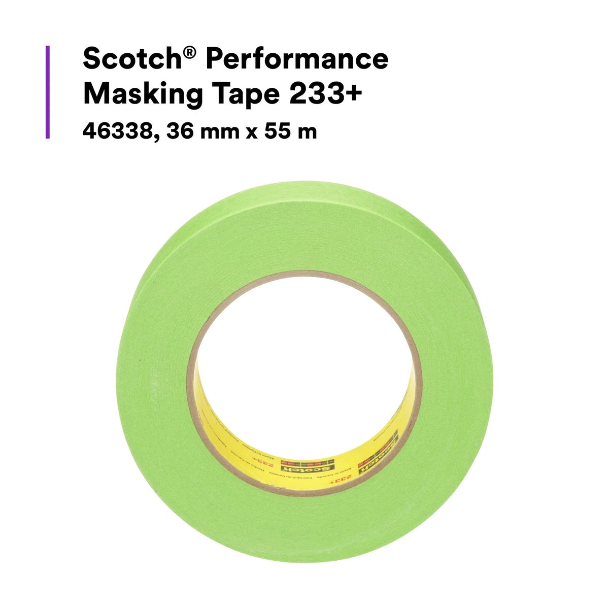 3M Scotch Performance Masking Tape 233+ for Automotive Use (Pack of 1)