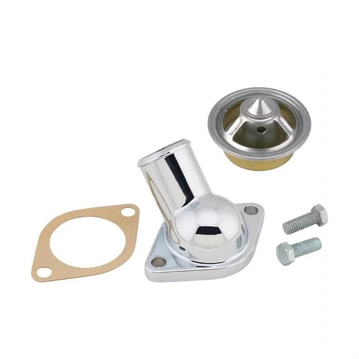 Chrome Water Neck & 180° Thermostat for Chevy (1955–1965) 9100569