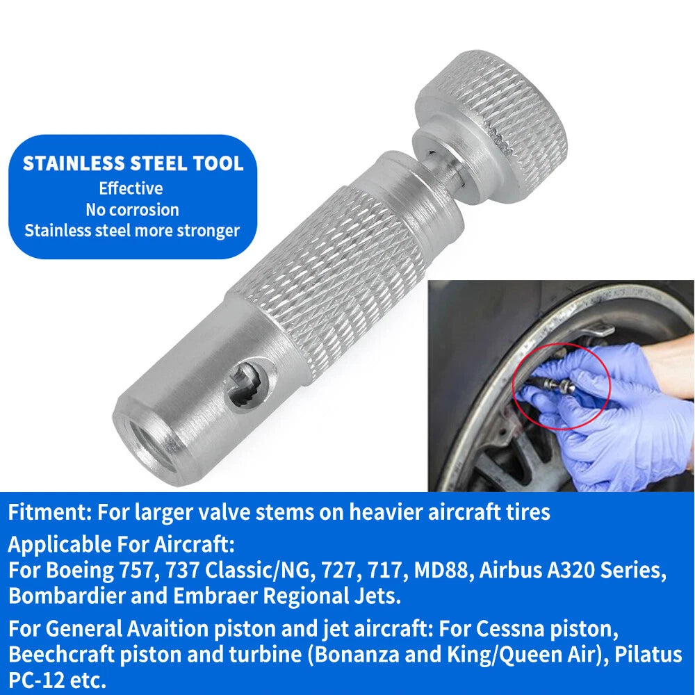 Tire Valve Stem Core Removal Tool for Universal Aircraft (STD)