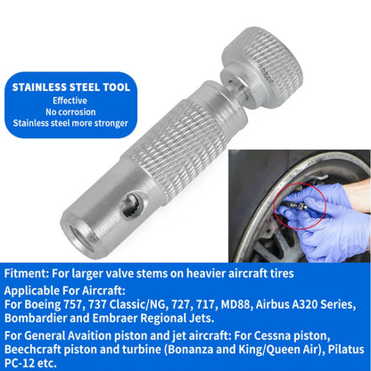 Tire Valve Stem Core Removal Tool for Universal Aircraft (STD)