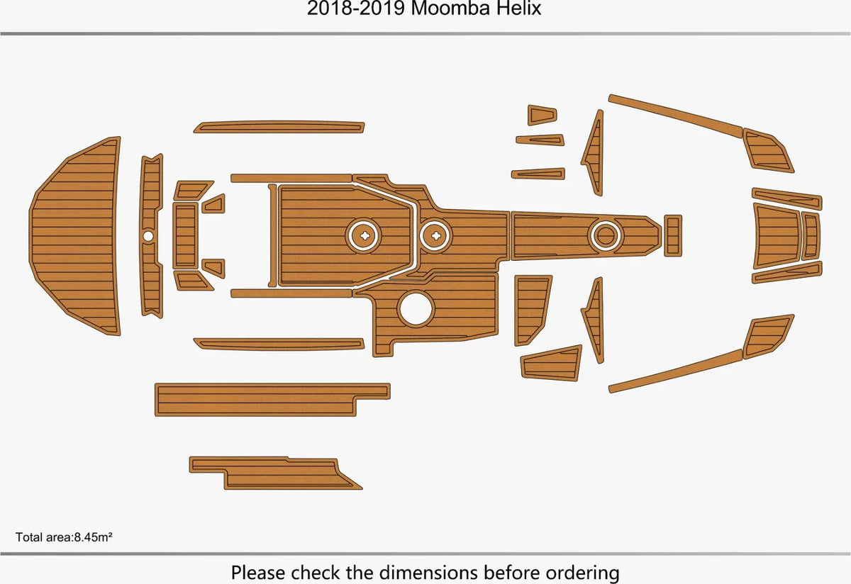 EVA Foam Teak Deck Floor Mat for Moomba Helix (2019)