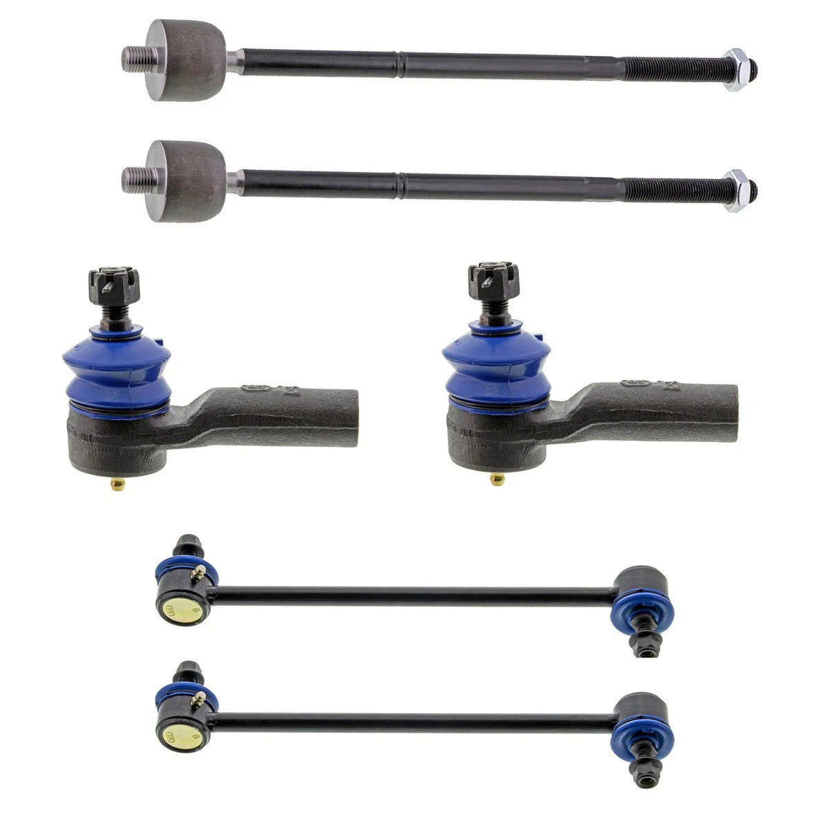 Set of 4 Mevotech Supreme Tie Rod Ends & Sway Bar Links for Tribute (2001–2008)