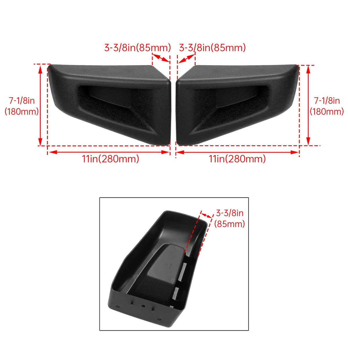 Front Bumper End Cap for Hummer H2 (2003–2009) Left & Right Side Textured