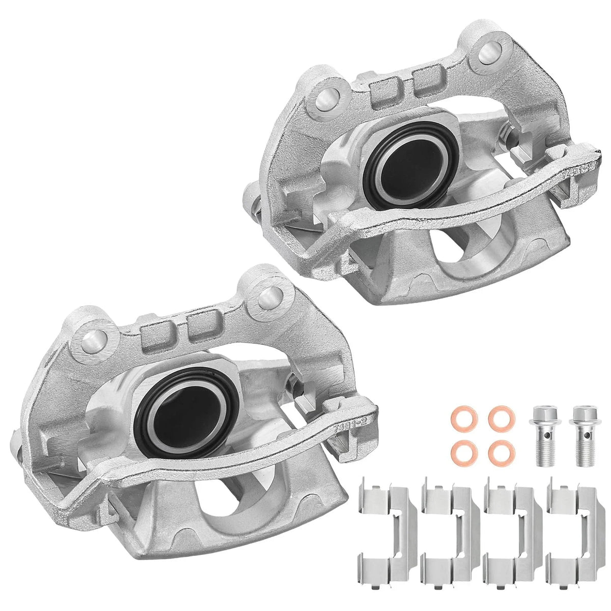 2X Rear Brake Calipers w/ Bracket for Chevy Trailblazer, GMC Envoy (2002–2009)