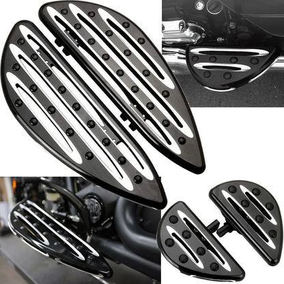 Floorboard Set for Harley Touring CVO (2014–2023) - Black CNC Cut