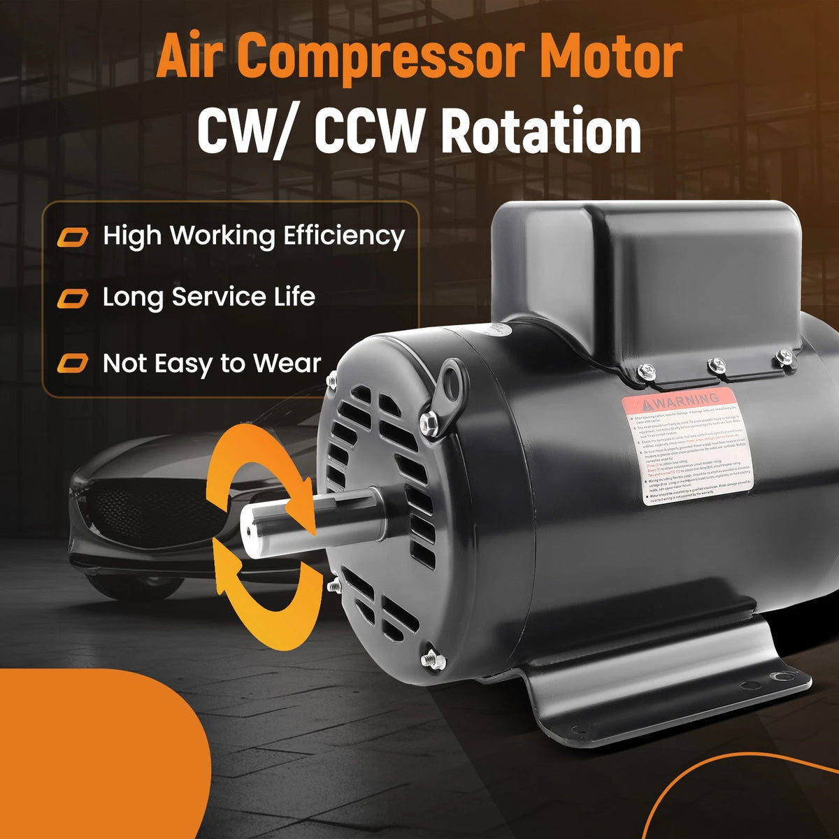 7.5HP Electric Motor for Air Compressor 230V CW/CCW Rotation I4P5C9