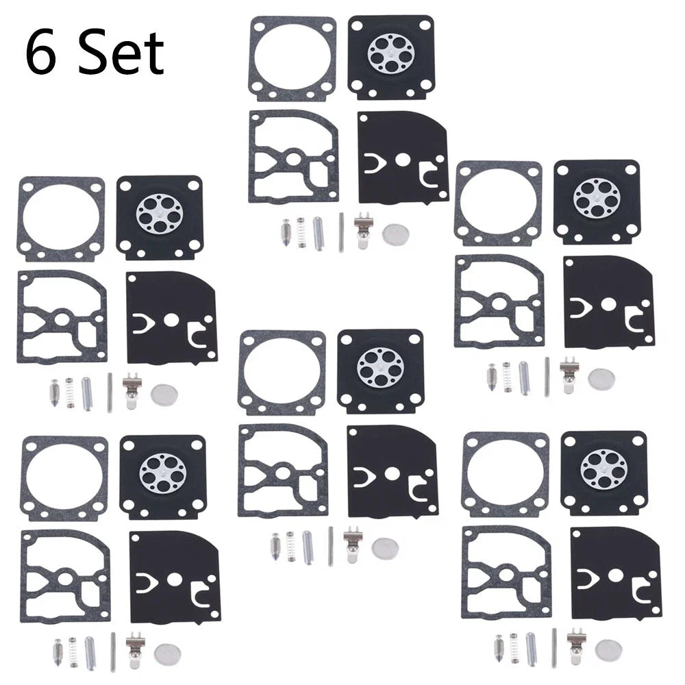 Set of 6 Carburetor Gasket Kit for ZAMA RB-129 C1M-W26A C1M-W26B C1M-W26C