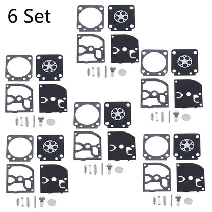 Set of 6 Carburetor Gasket Kit for ZAMA RB-129 C1M-W26A C1M-W26B C1M-W26C