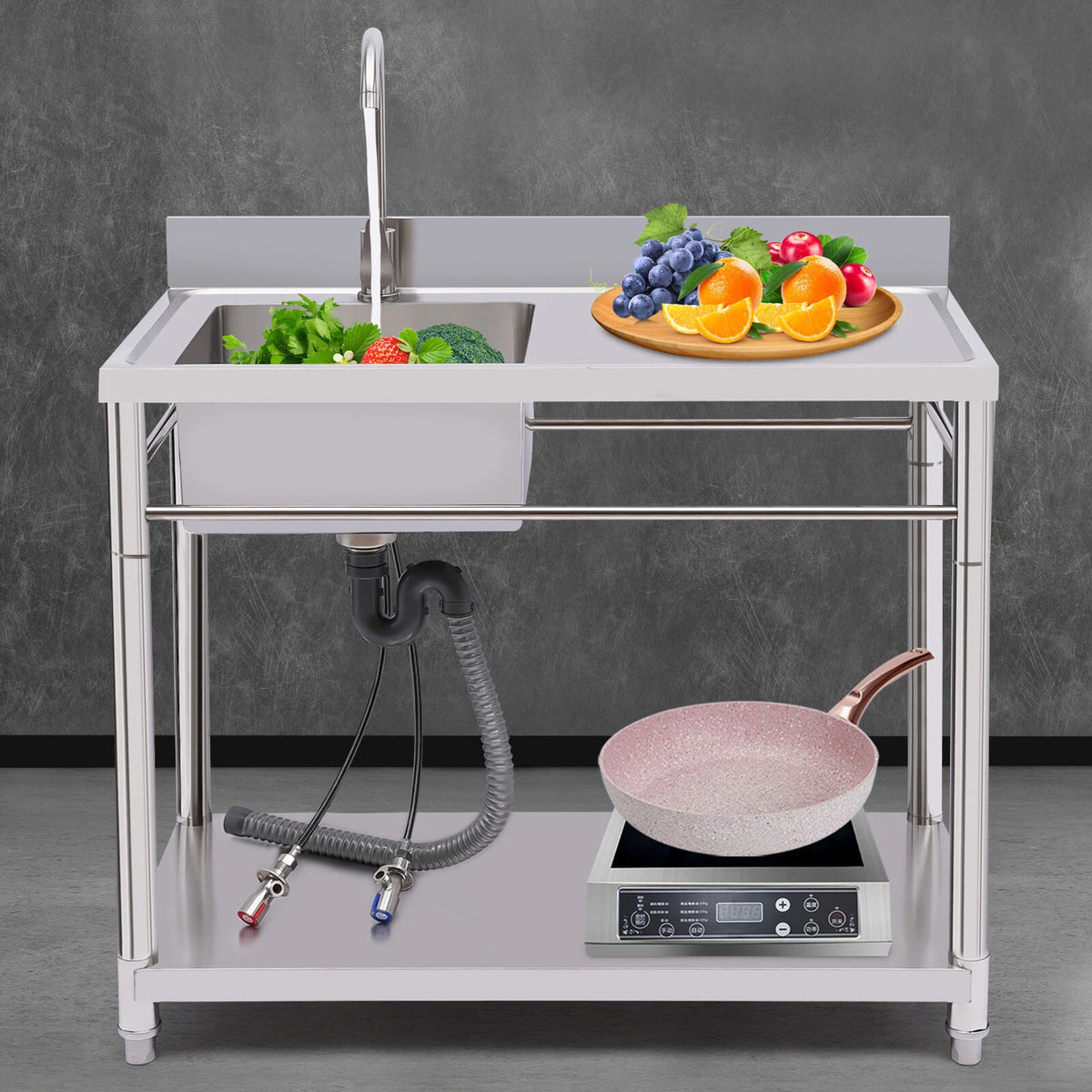 Stainless Steel Utility Sink Faucet for Kitchen Prep Table