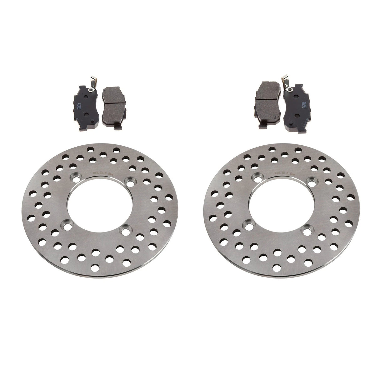2 Front Brake Rotors & Semi-Metallic Pads for Honda Big Red 700 (2009–2013) FS-2104-1505-1314