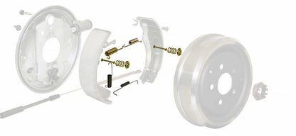 Rear Brake Shoe Fitting Kit for VW T2 Split/Bay (1964–1979) 211-698-072