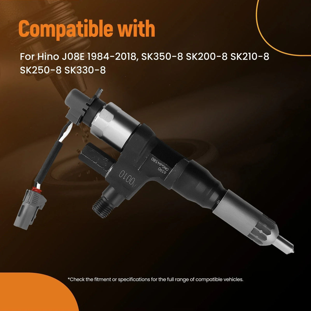 High Pressure Injector for Hino J08E SK350-8 SK200-8 (1984–2018) 23670-E0010