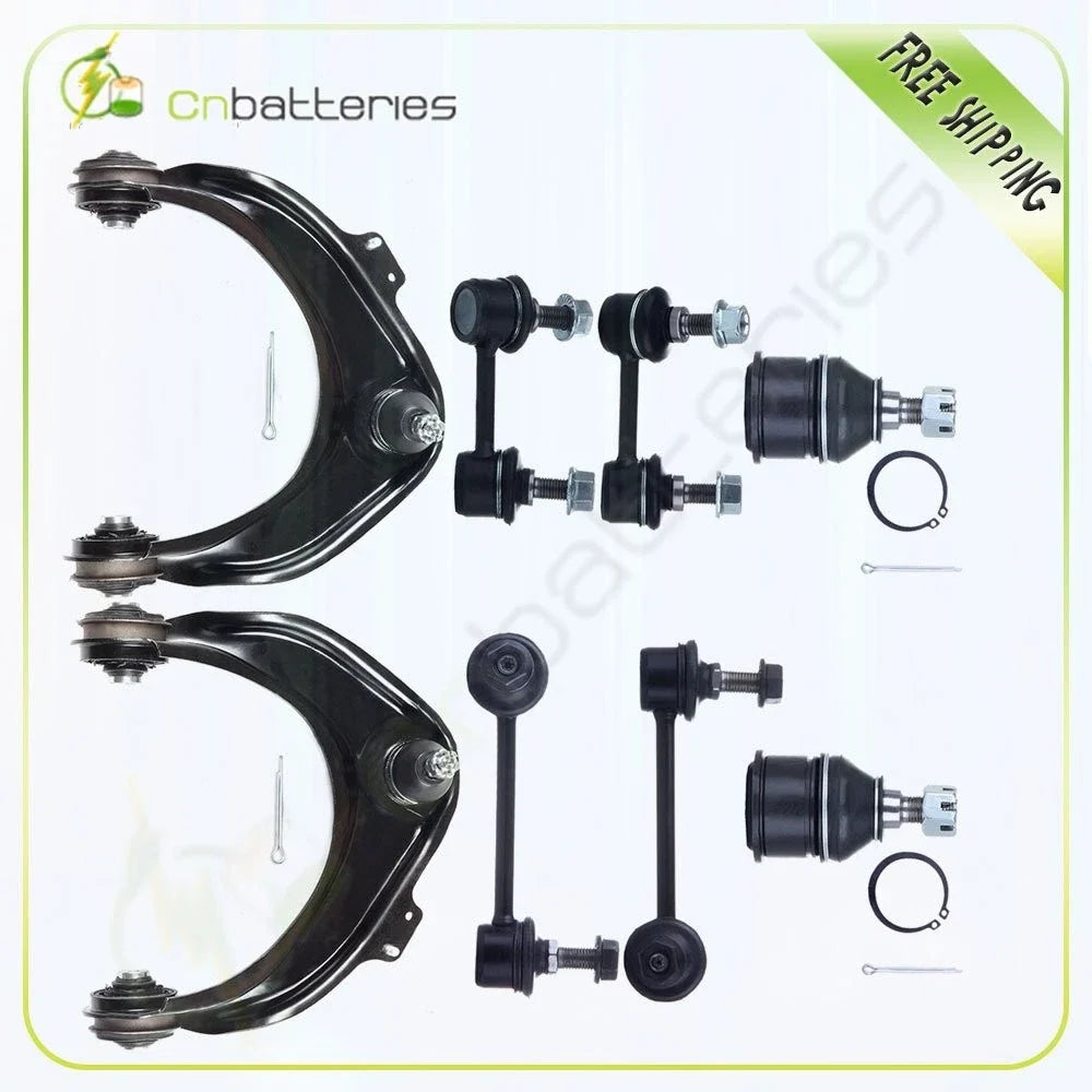 Set of 2 Upper Control Arms, 2 Lower Ball Joints, 2 Front & 2 Rear Sway Bar Links for
