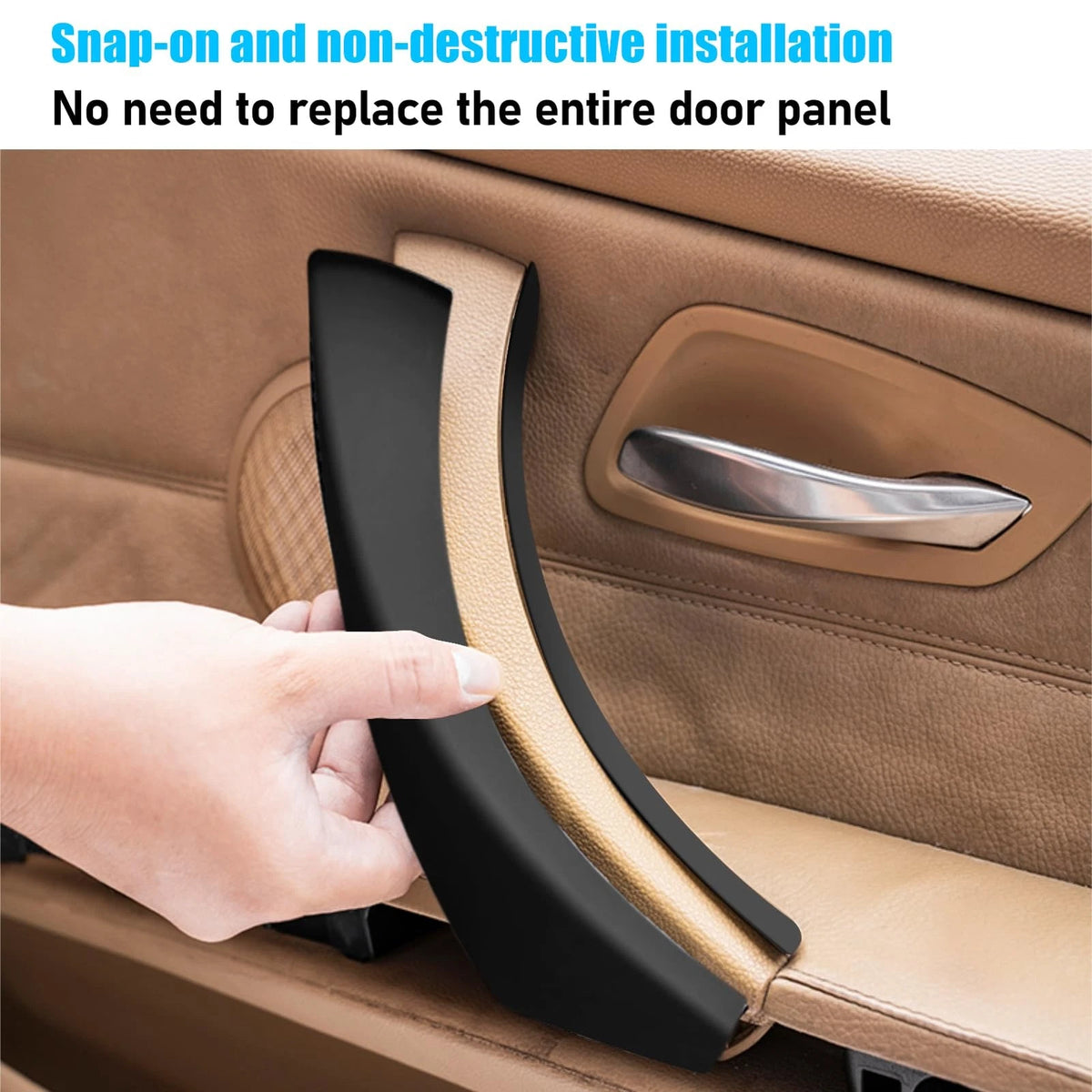 Set of 6 Door Handle Covers for BMW 3 Series E90/E91 (2006–2013) - Black