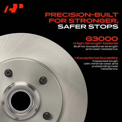 Set of 2 Front Side Disc Brake Rotors for Ford Ranger Mazda B2500 B3000 B4000 (66672R, 12165076, BR54058, R-54058)