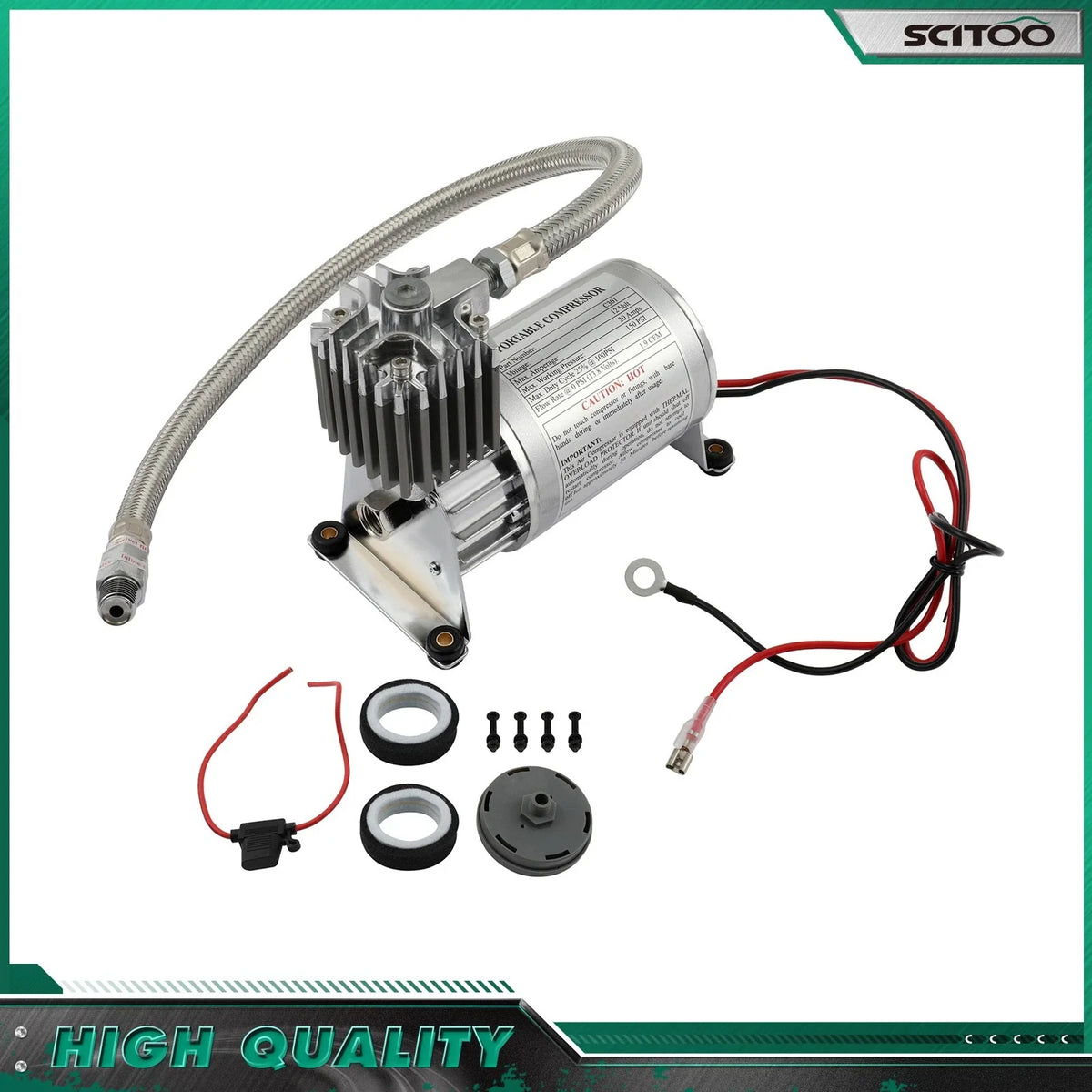 Air Horn Compressor Kit 150PSI 12V for Van Truck Car Boat (Universal)