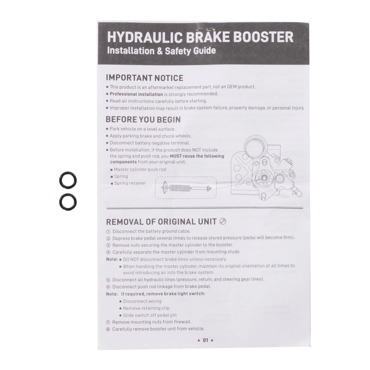 Hydraulic Power Brake Booster for Ram 2500 3500 4500 5500 (2011–2018) 52-7416, 4MVE8A