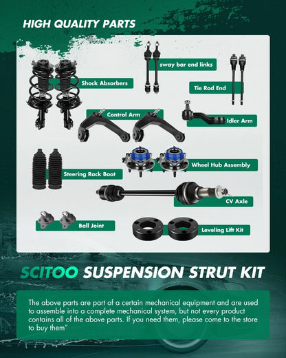 Front Struts Sway Bars Kit for Ford Explorer Mercury Mountaineer (2002–2003)